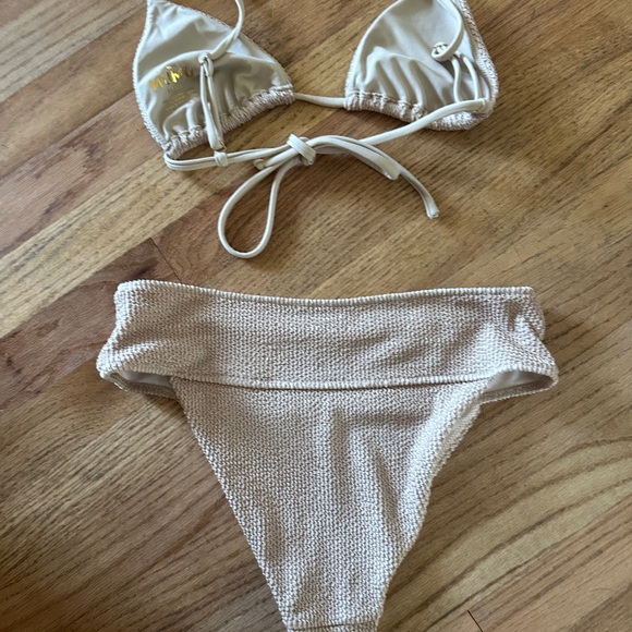Show Me Your Mumu Women's Cream Tan Brown Bikini Set - Picture 3 of 6